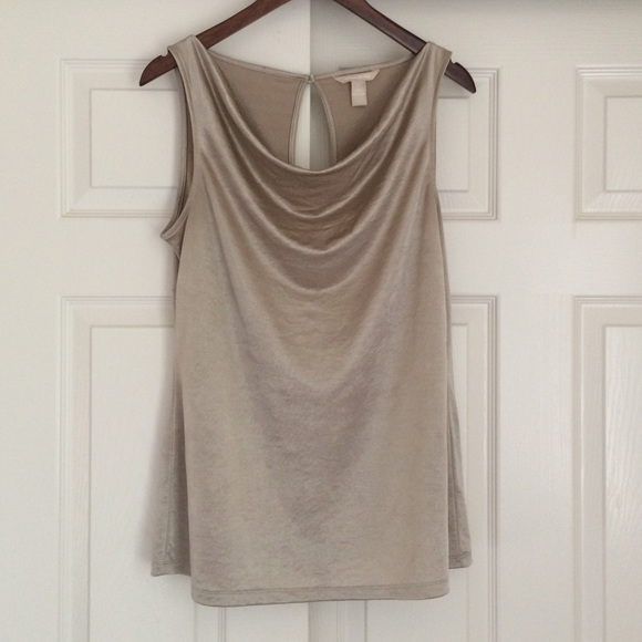 Gold Metallic Sleeveless Banana Republic Top - Picture 1 of 7